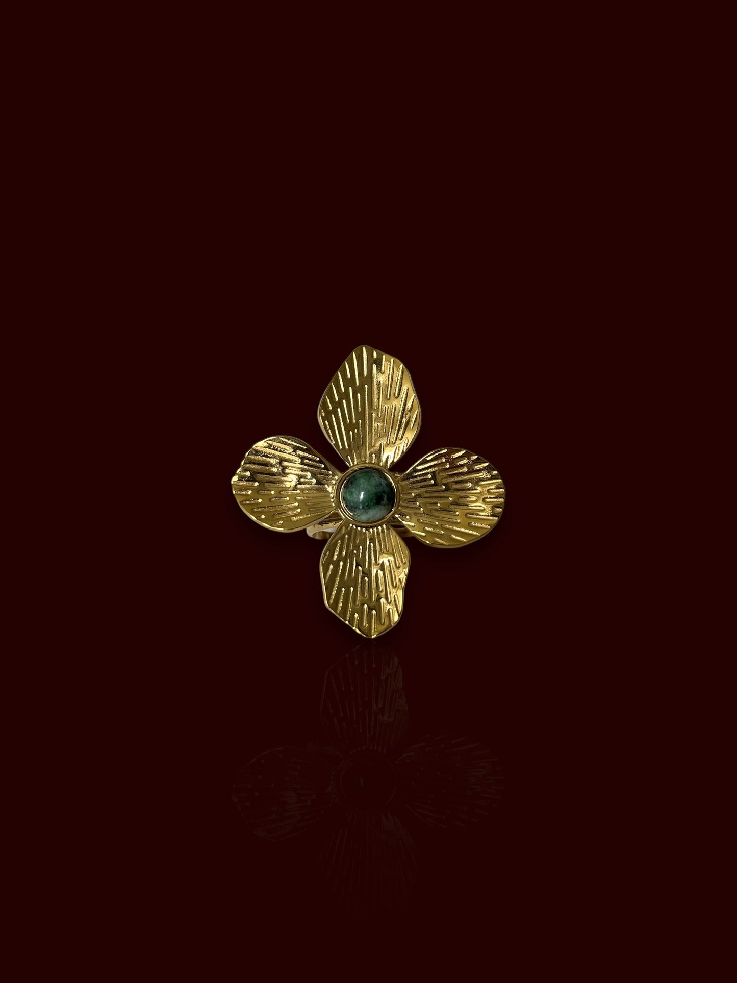 FLOWER STONE RING